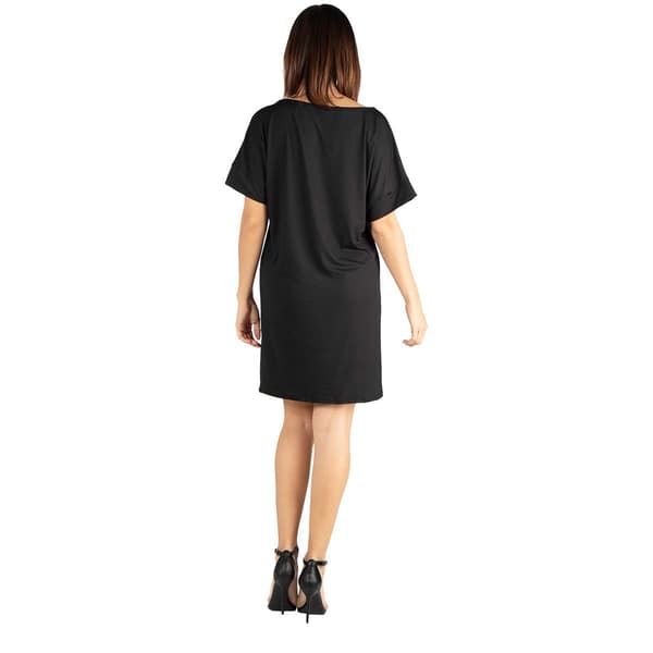 Womens 24/7 Comfort Apparel Loose Fitting Shirt Dress