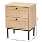 Baxton Studio Sherwin Light Brown 2-Drawer End Table - image 8