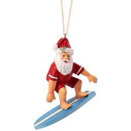 Surfing Santa Ornament