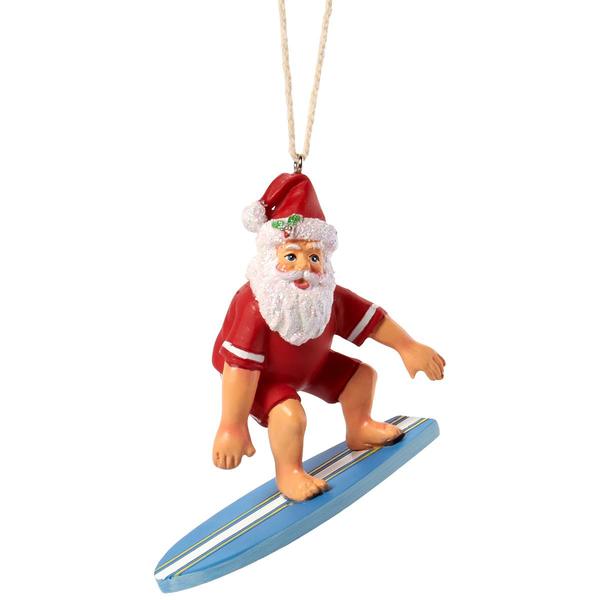Surfing Santa Ornament - image 