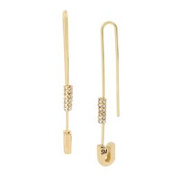 Steve Madden Pave Safety Pin Drop Earrings