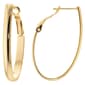 Gold Over Fine Silver Plated Oval Hoop Earrings - image 1