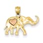 Gold Classics(tm) Two Tone Elephant & Heart Pendant - image 1
