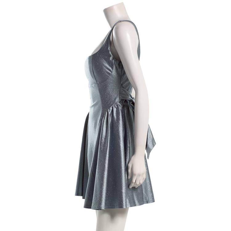 Juniors Emerald Sundae Glitter Knit Drop Waist Skater Dress