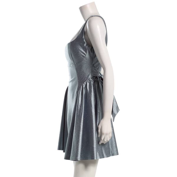 Juniors Emerald Sundae Glitter Knit Drop Waist Skater Dress