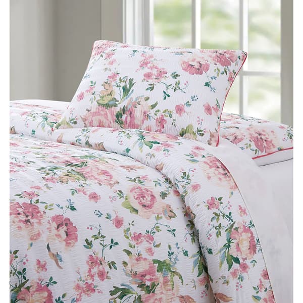 Cottage Classics Blooms Floral Seersucker Comforter Set
