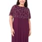 Plus Size MSK Asymmetric Beaded Capelet Evening Gown - image 4
