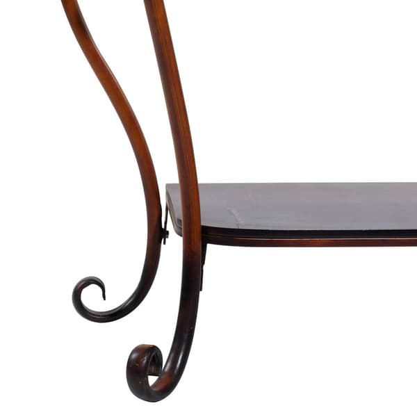 9th & Pike® Dark Brown Traditional Metal Console Table
