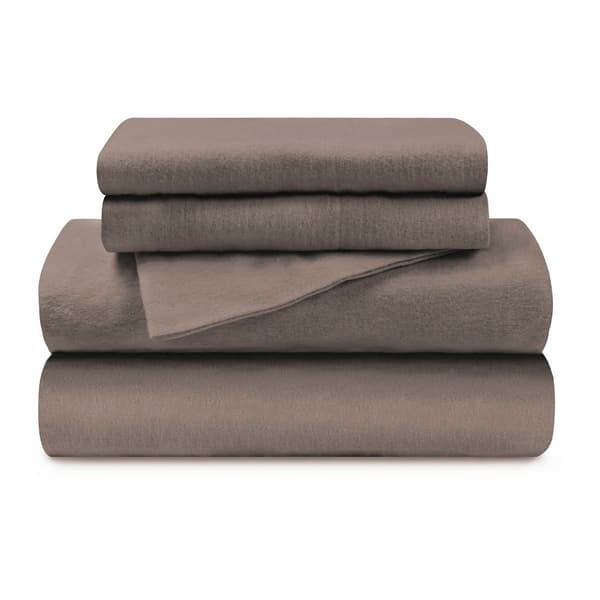 Superior Solid Cotton Flannel Deep Pocket Sheet Set