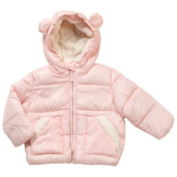 Baby Girl &#40;12-24M&#41; Rothschild Sherpa Trim Bear Ears Jacket - image 