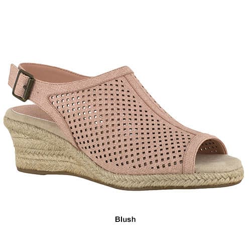 Womens Easy Street Stacy Espadrille Wedge Sandals