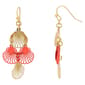 Ashley Cooper(tm) Coral Gold-Tone Small Shell Kite Drop Earrings - image 1