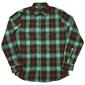 Mens Visitor Long Sleeve Plaid Flannel Shirt - Turquoise - image 1