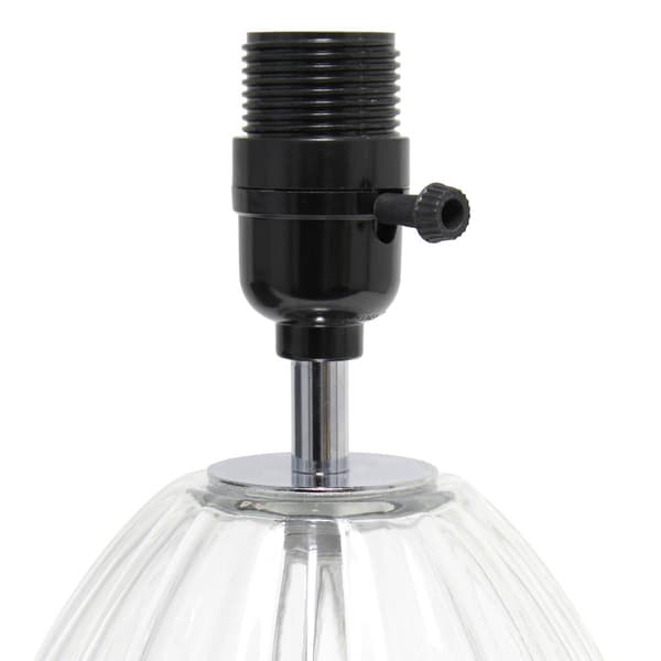 Lalia Home Classix 17.63in. Fluted Glass Table Lamp