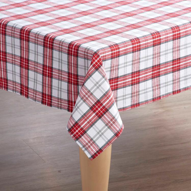Winter Skies Plaid Tablecloth