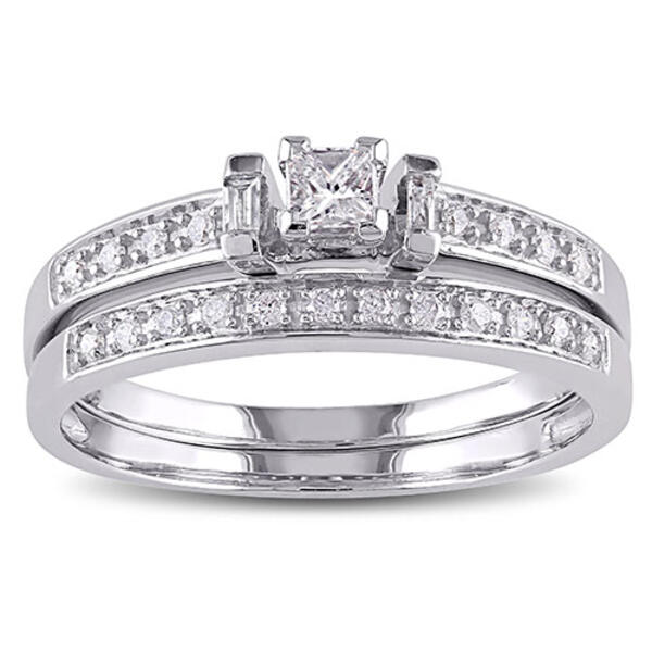 Loveblooms&#40;tm&#41; 10kt. White Gold Diamond Bridal Ring Set - image 