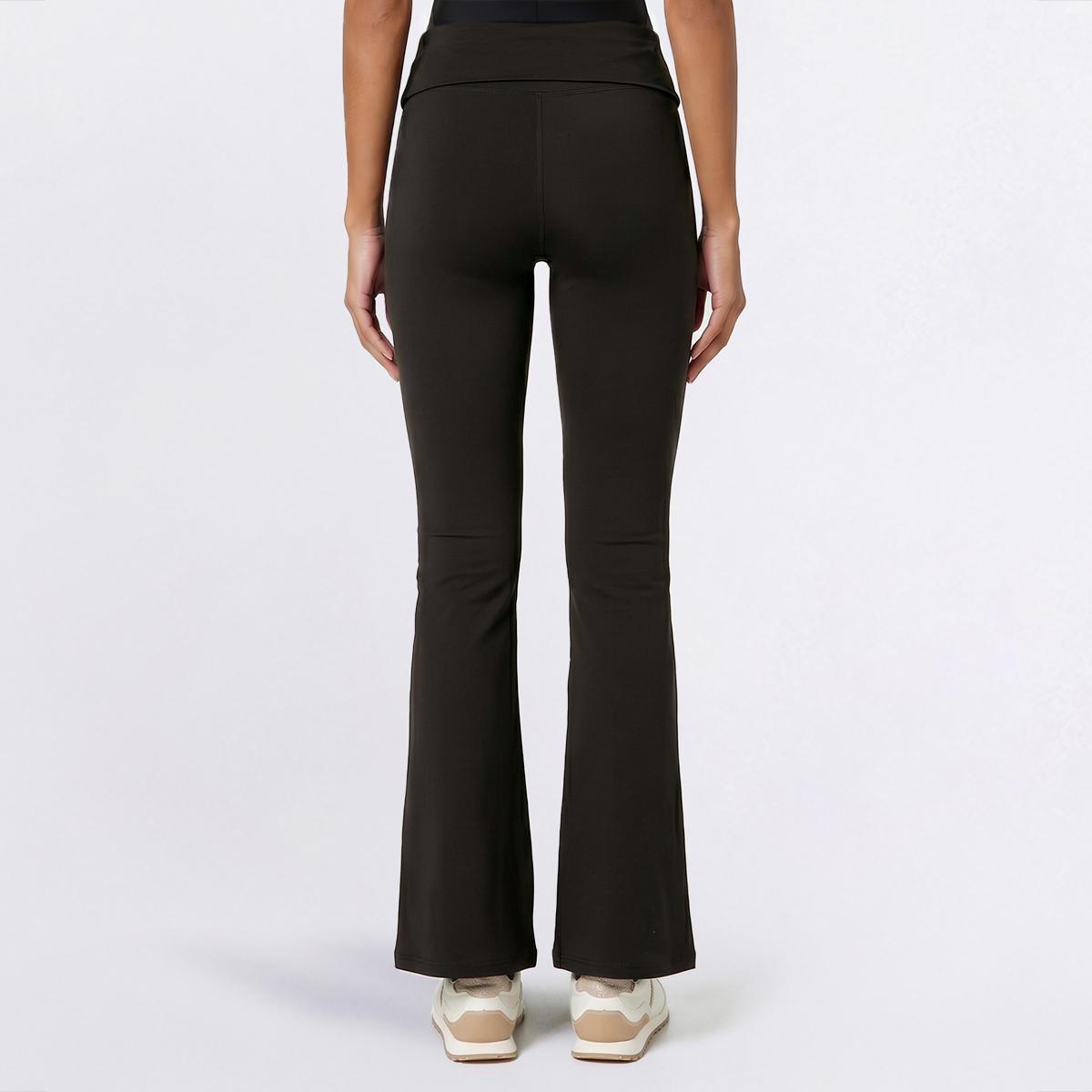 Juniors No Comment Fold Over Waist Flare Pants