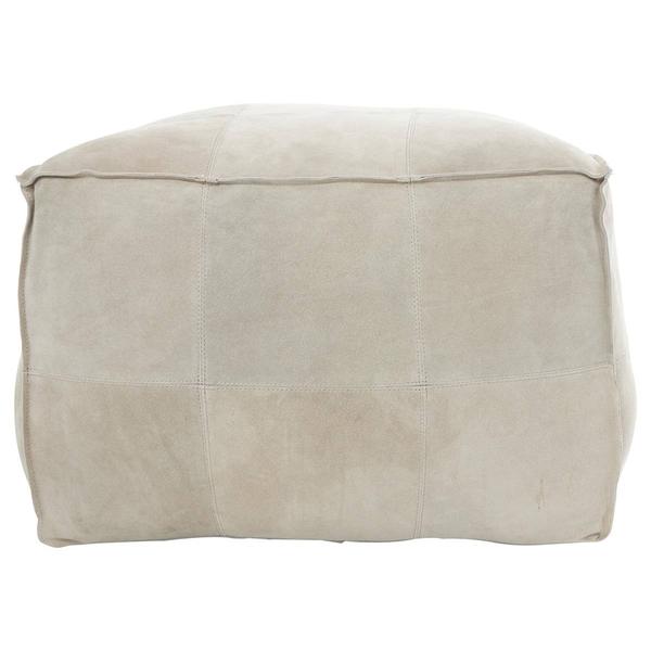 9th & Pike® Rustic Leather Pouf Ottoman