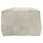 9th & Pike® Rustic Leather Pouf Ottoman - image 5