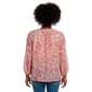 Petite Zac & Rachel Bracelet Sleeve Floral Split Neck Blouse - image 2