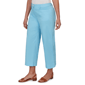 Womens Hearts of Palm Aqua Fresh Wide Leg Cropped Pants - image 3