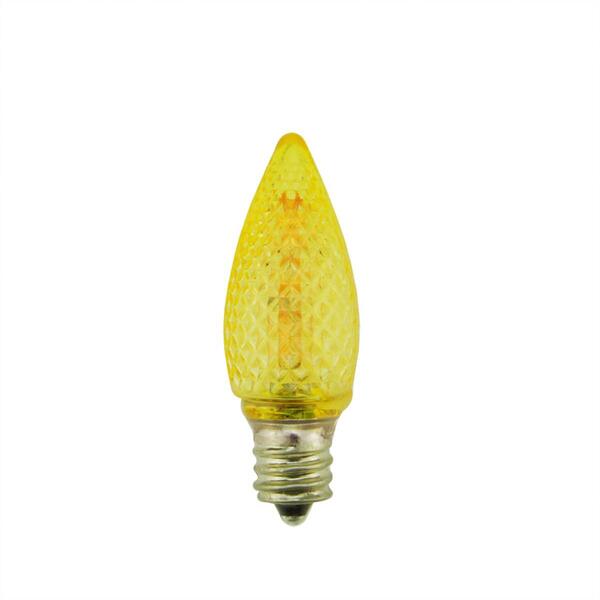 Sienna 4pk. C7 Amber Faceted Christmas Replacement Bulbs - image 