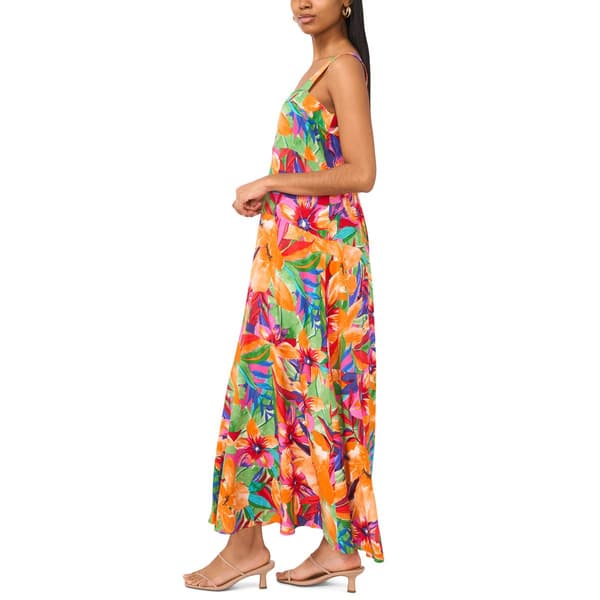 Womens MSK Smock Back Floral Challis Empire Waist Maxi Dress