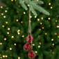 Northlight 2pk. Red Cascading Christmas Jingle Bell Ornaments - image 1