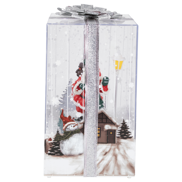 Northlight Musical Santa Snowing Gift Box Christmas Décor