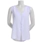 Petite Notations Sleeveless Button Front Air Flow Blouse - image 1