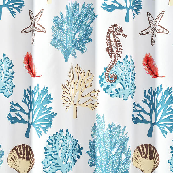 Lush Décor® Coastal Reef Feather Shower Curtain