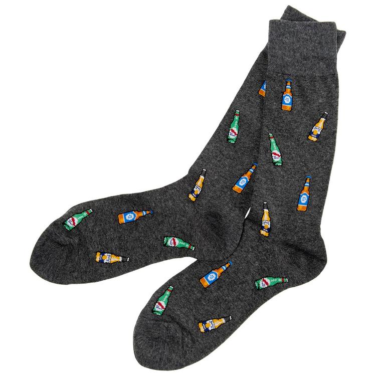 Mens Davco Beer Bottles Crew Socks