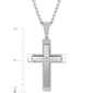 Mens Nova Star&#174; Forged 1/20ctw. Lab Grown Diamond Cross Pendant - image 4
