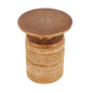 9th & Pike® Traditional Brown Banana Leaf Accent Table - image 4