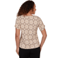Womens Emaline Verde Grove II Short Ruch Sleeve Medallion Tee - image 2