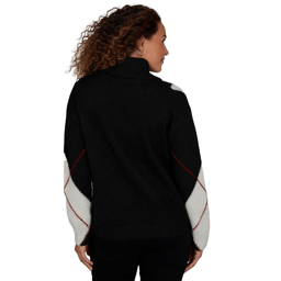 Womens Skye’s the Limit Fashion Essentials Cowl Argyle Sweater