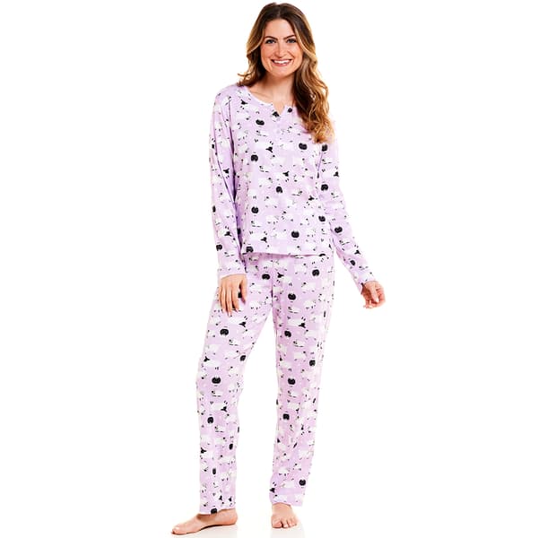 Plus Size Karen Neuburger Henley Count Sheep Long Leg Pajama Set - image 