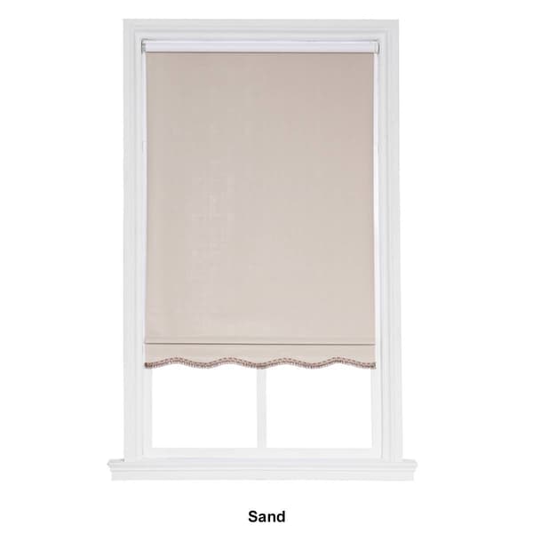 Fringed Cordless Vinyl Roller Shade - 15x64in. - 39.5x64in.