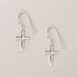 Sterling Silver Cross Drop Earrings - image 1