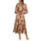Womens MSK Abstract Keyhole Neck Tier Midi Dress - image 2