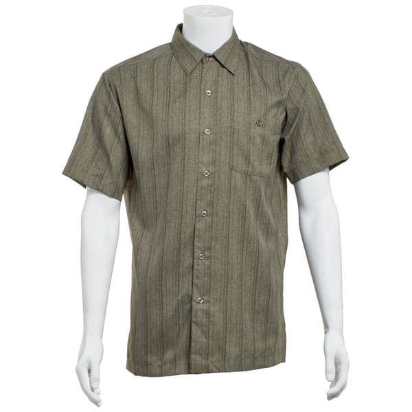 Mens Preswick & Moore(R) Microfiber Marled Button Down Shirt - image 