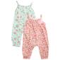 Baby Girl &#40;3-9M&#41; Laura Ashley&#174; 2pc. Floral Smocked Jumpsuits - image 2