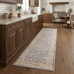 HomeRoots Traditional Fade Resistant Floral Runner
