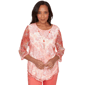 Womens Alfred Dunner Resort Living Batik Tie Dye Chevron Top Wit - image 1