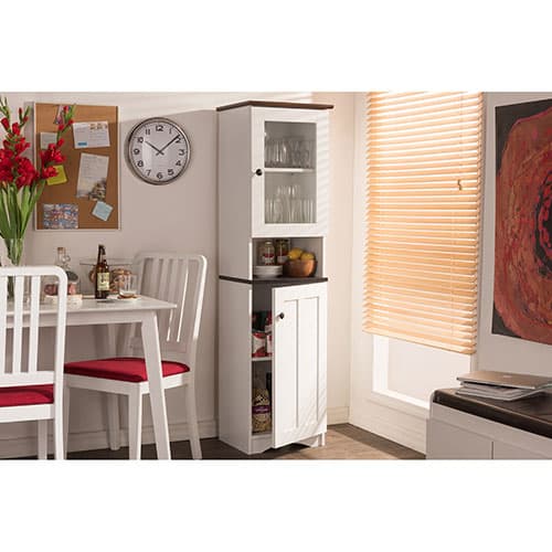 Baxton Studio Lauren Buffet & Hutch Kitchen Cabinet - image 