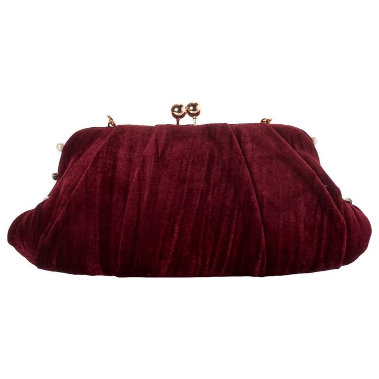 Jessica McClintock Palma Velvet Clutch