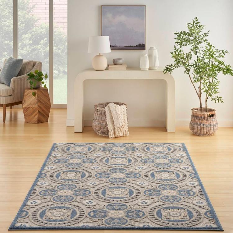 Nourison Aloha Tile Pattern Indoor/Outdoor Area Rug