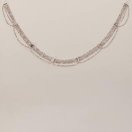Rosa Rhinestones Draped Choker Necklace