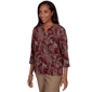 Womens Alfred Dunner Union Square 3/4 Sleeve Paisley Blouse - image 3