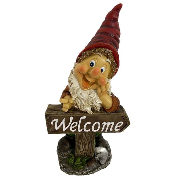 Santa's Workshop 13in. Solar Welcome Gnome